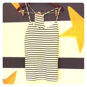 Jcrew 10 racer black and white stripes